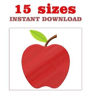 Apple Embroidery Design, Download Embroidery, machine embroidery designs