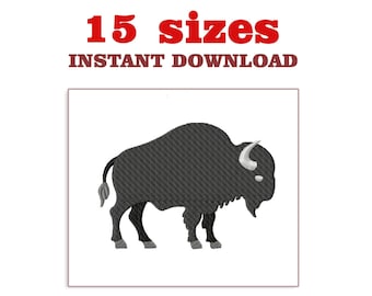 Buffalo Embroidery Design: Machine Embroidery File (Digital Download)