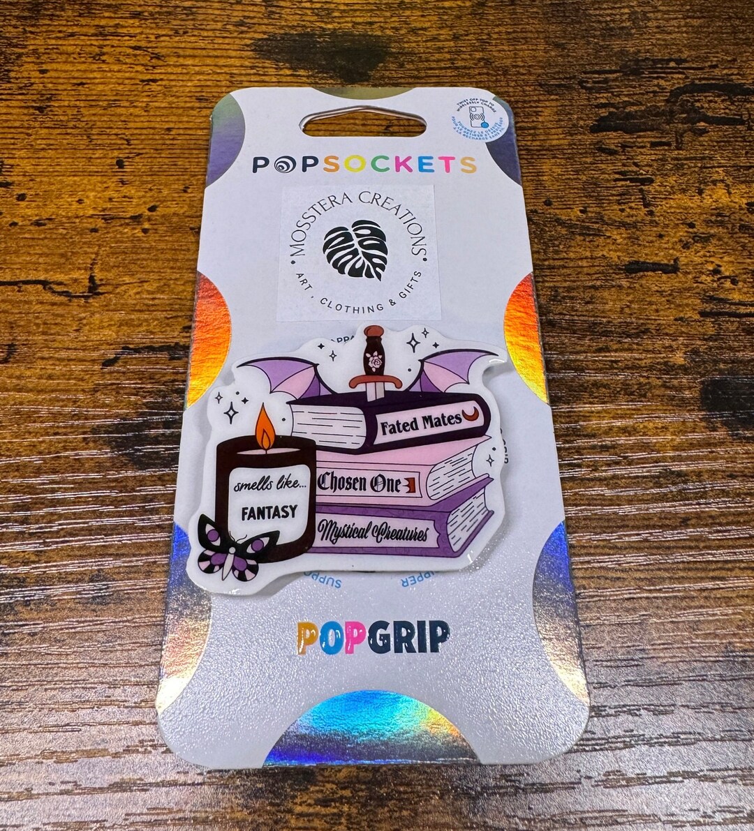 Cute Fantasy Pop Socket Phone Grip for Cell Phone or Kindle - Purple ...