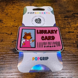 DW jolie carte de bibliothèque avec prise pop pour téléphone portable ou Kindle