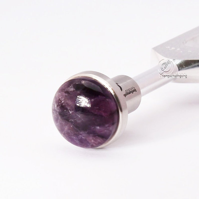 Amethyst Gem Foot 25mm Attachment Biosonics 25 Tuning Fork Crystal Feet
