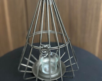 Prisma Laterne Kerzenhalter aus Silber