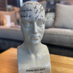 Antique Ceramic Phrenology Head Large