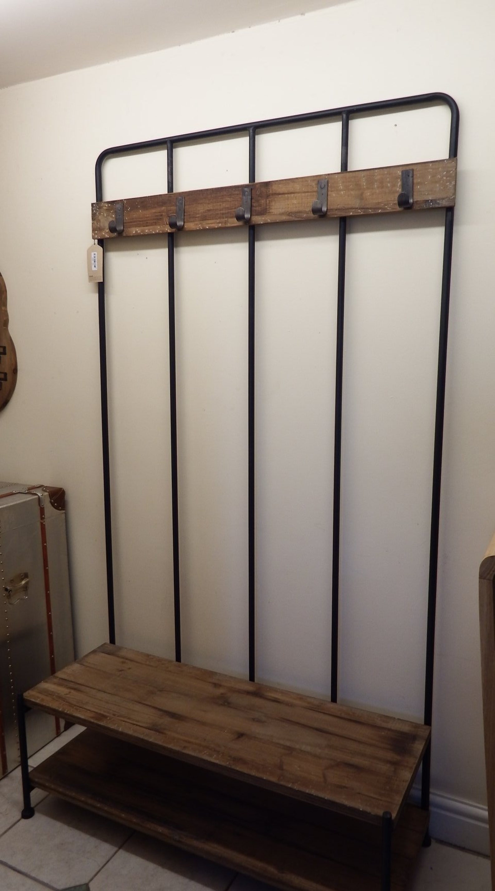 Industrial Style Standalone Coat Rack Etsy UK