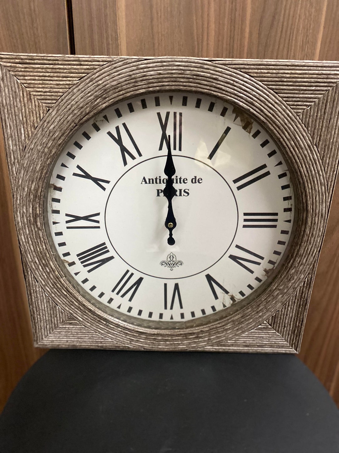 Austin Reed Clock Reed Edged Effect Square Wall Clock - Etsy