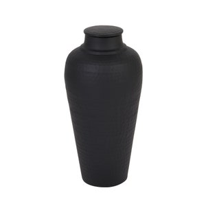 Unusual Handcrafted Black Hammered Vase With Lid - Large or Small Size Without Lid Medium Size