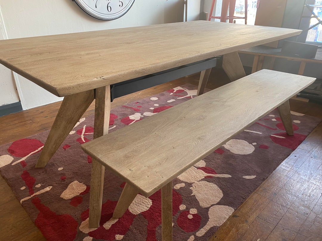 Unusual Dining Set Large 200 Cm Dining Table & Bench - Etsy