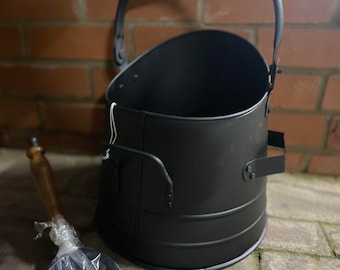 Black Coal Bucket With Shovel