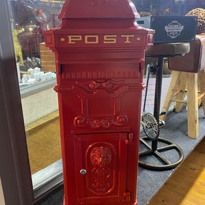 Aluminium Mail Box Red or Black