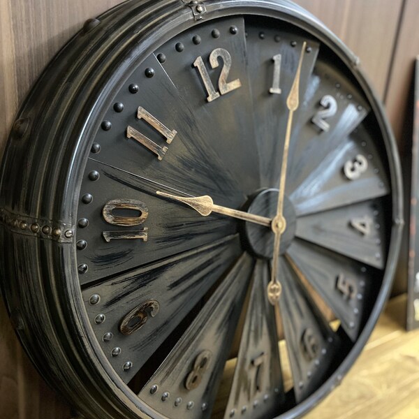 Industrial Wall Clock 63cm