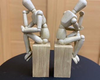 Sujetalibros 'Thinker' efecto madera
