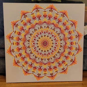 36x36 Mandala Dot Painting