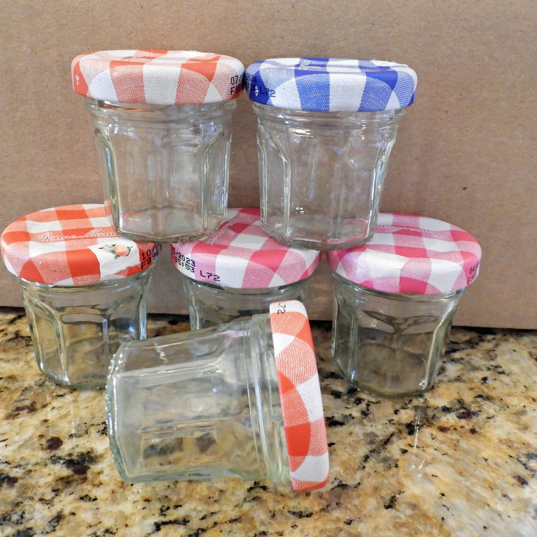 Mini Bonne Maman Jars Gingham Lids Clear Craft Jars Good Etsy