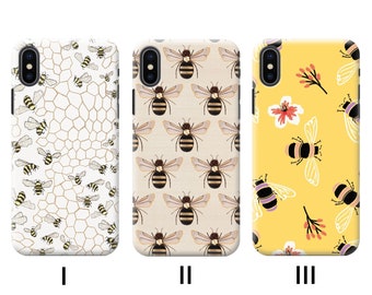 gold glitter effect honeybee iPhone 6 Plus iPhone 6S iPhone 8 spring Honeybee on golden print phone case