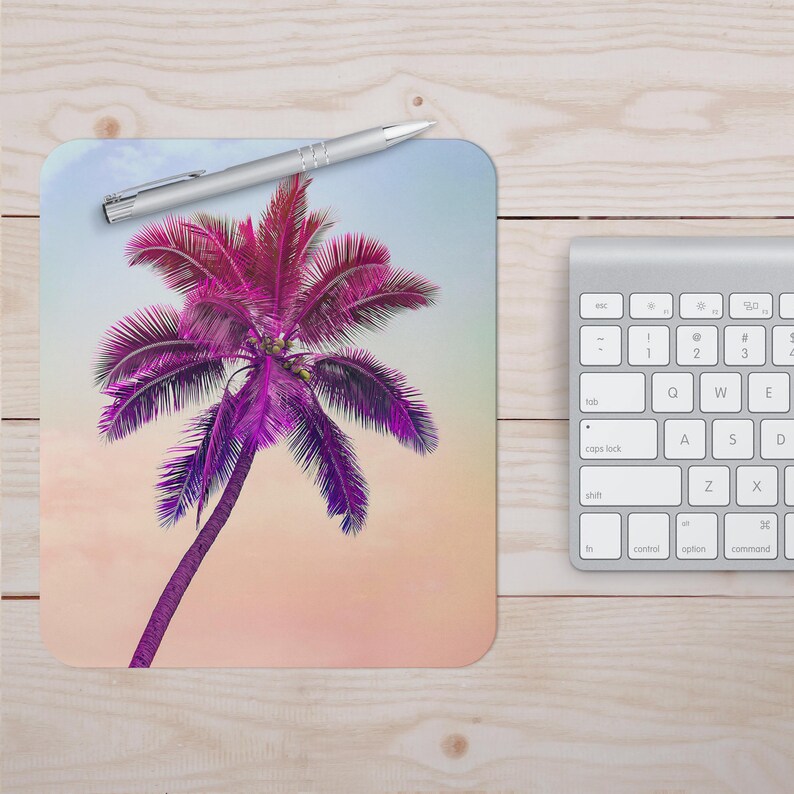 Palm Tree Mouse Pad Mouse Mat Desktop 9X7 inch Mouse Mat PC Mouse Mat Computer Pad wood sunset sunrise beach plant