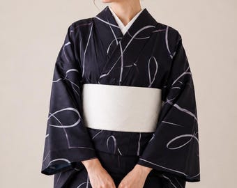NUEVO kimono japonés lavable, moderno kimono morado oscuro, elegante y ligero.