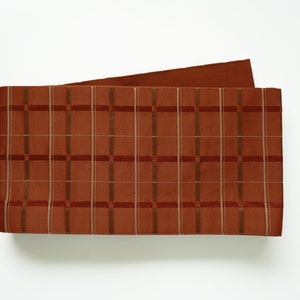 Kimono Obi Belt, Yukata Obi Belt, Reversible, Brown Obi, Hanhaba Obi, Obi