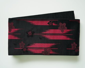 Cinturón Kimono Obi, Cinturón Yukata Obi, Reversible, Obi Negro, Hanhaba Obi, Obi