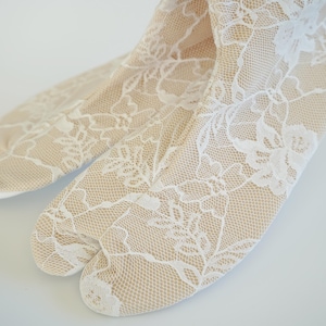 New Women Kimono Tabi, Kimono Socks, Lace Tabi Socks, Japanese Kimono Socks