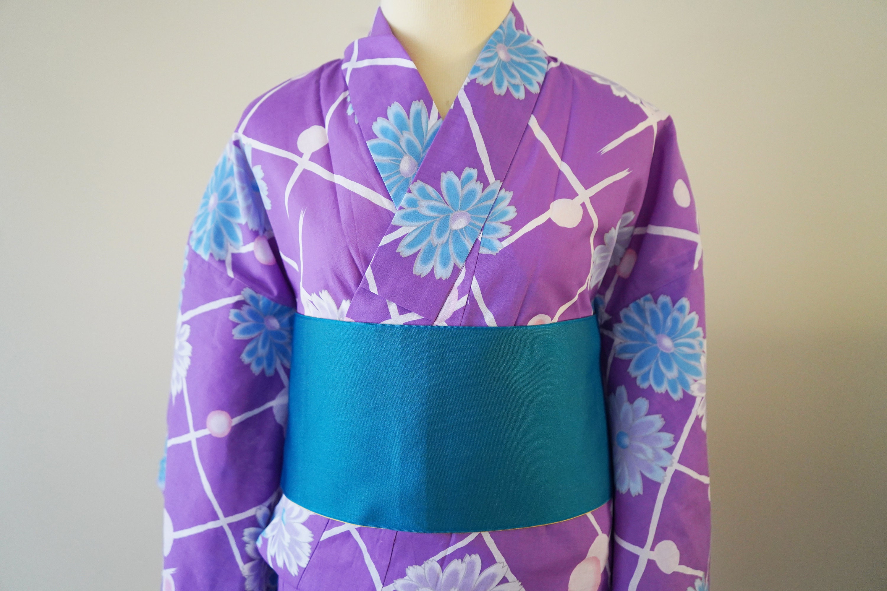 Japanese Kimono Yukata Flower Summer Kimono Women's Etsy
