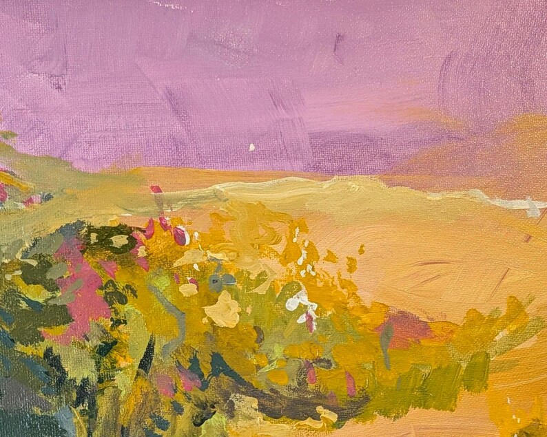 Spring Meadow - Original Acrylic 24×12 inch Painting | Sealed with a glossy finish image 5