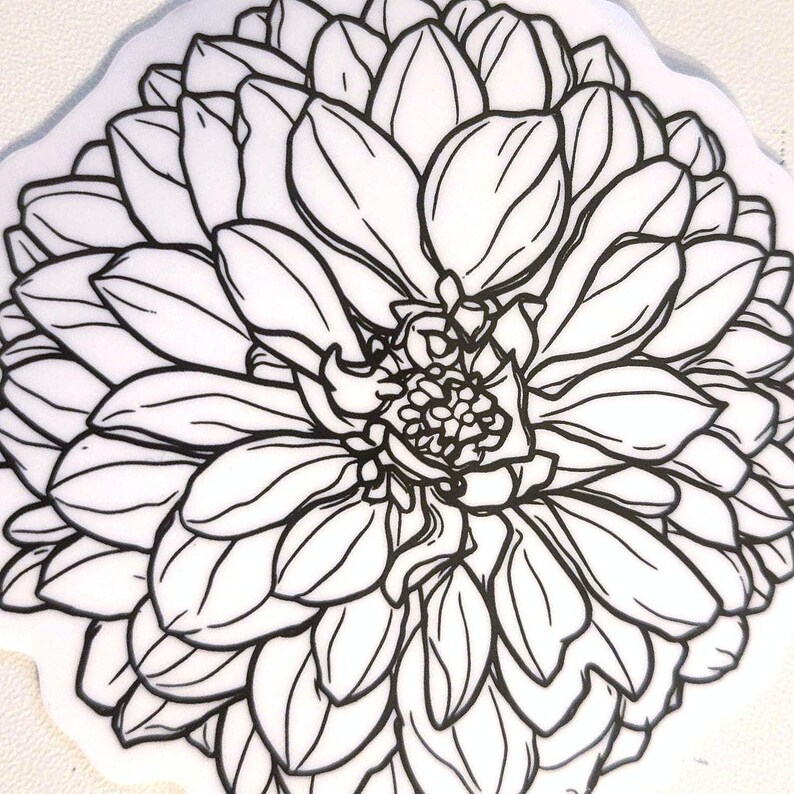 Pegatina floral troquelada de 3 pulgadas, impermeable, de vinilo imagen 7