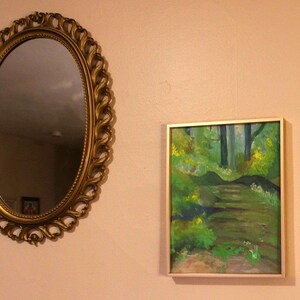 Verdant Forest Landscape – Original 11x14in Gouache Painting Wall Art, Hand-Painted Nature Decor, Unframed image 5