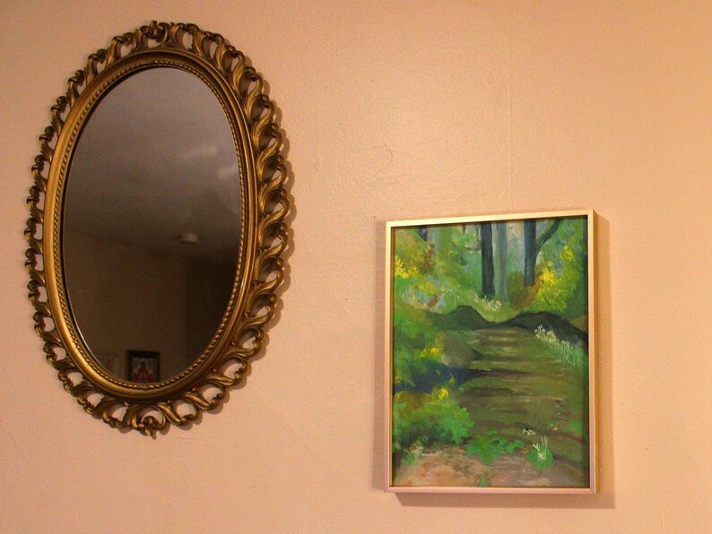 Verdant Forest Landscape – Original 11x14in Gouache Painting Wall Art, Hand-Painted Nature Decor, Unframed image 5