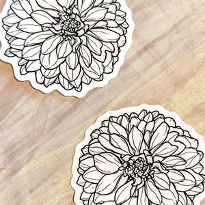 Pegatina floral troquelada de 3 pulgadas, impermeable, de vinilo imagen 4