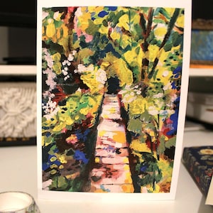 Große Grußkarte - schimmernder Umschlag INKLUSIVE / Original Kunstdruck / 13x18cm Grußkarte mit seidenmattem Finish / Muttertagskarte