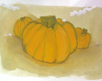 Hand-Painted Fall Postcards – Pumpkin & Ghost Watercolor Art, Sealed and Water Resistant!