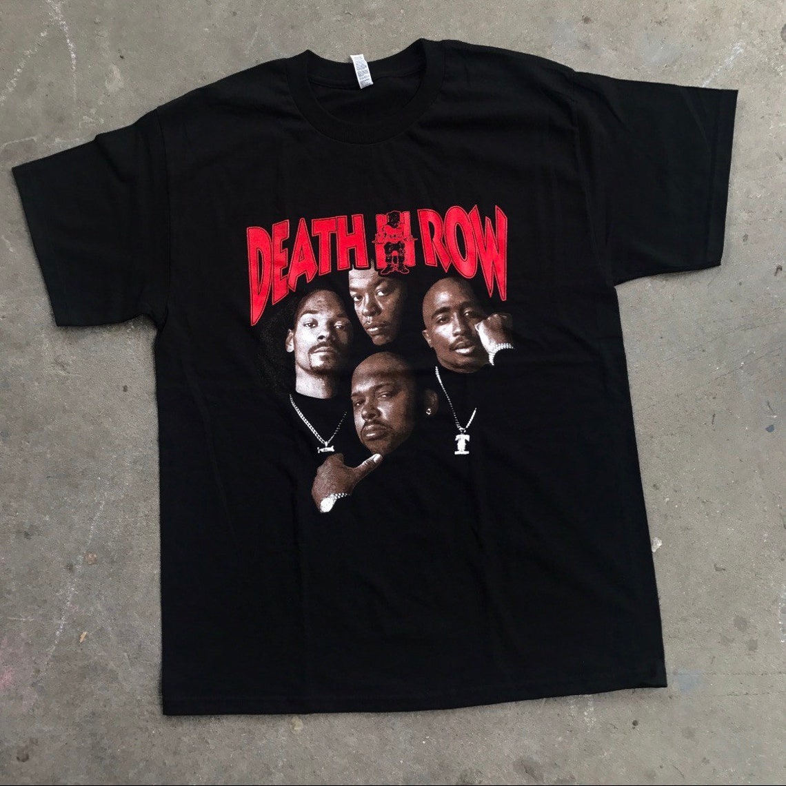 Vintage Death Row t shirt tee red logo | Etsy