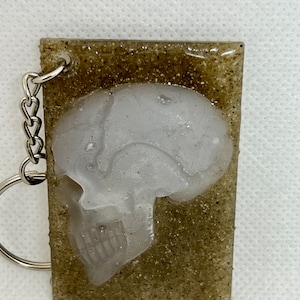 Skull Keychain - &quot;Fear a Life Unlived&quot;