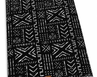Black White African Cotton Fabric By Yard | Ankara Print Tribal Sewing Crafts Home Décor