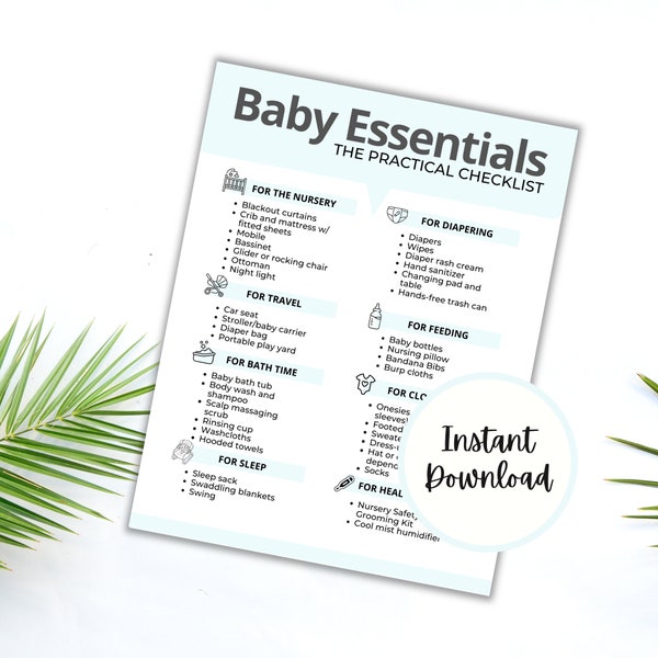 Newborn Essentials Checklist, Baby Essentials, Nursery Must Haves, Baby Registry, Pregnant Mom Gift