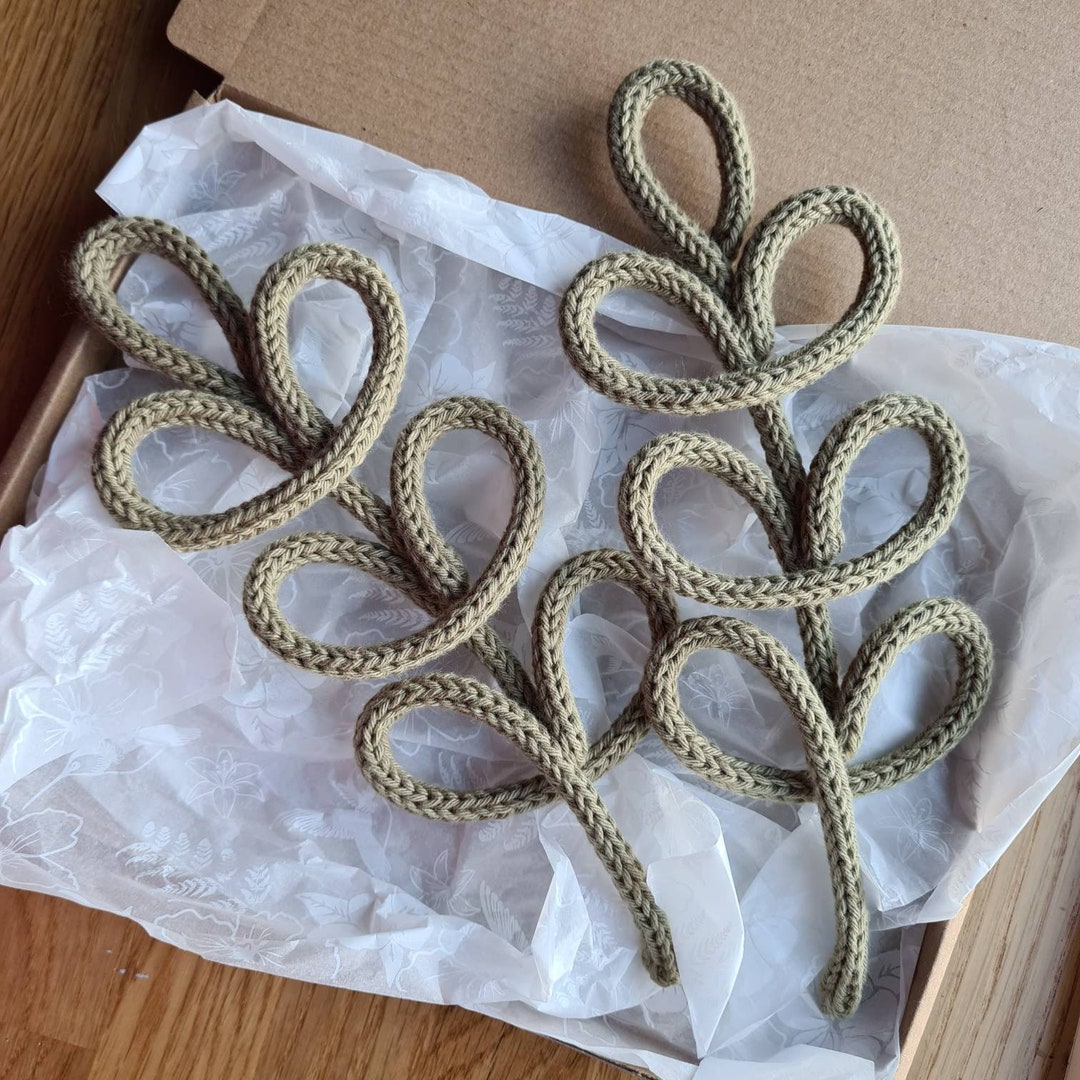 Knitted Wire Leaves Olive Branch Home Decor Wire Art Etsy