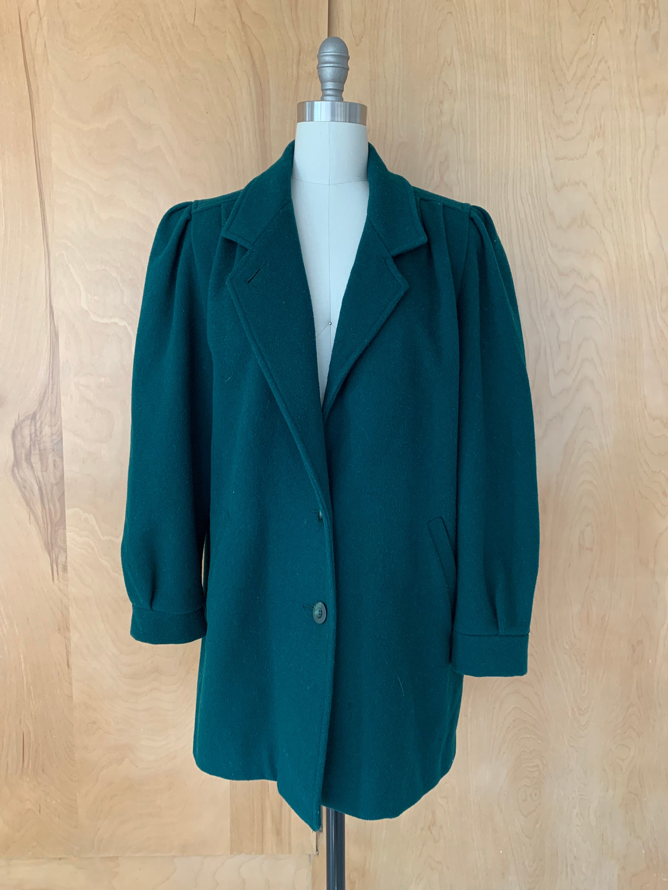 KARIZMA Dark green oversized short coat / wool / oversized | Etsy