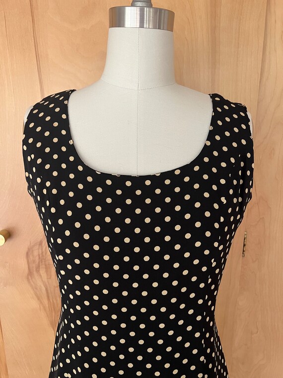 Vintage GEORGIOU STUDIO beige and black polka dot… - image 6