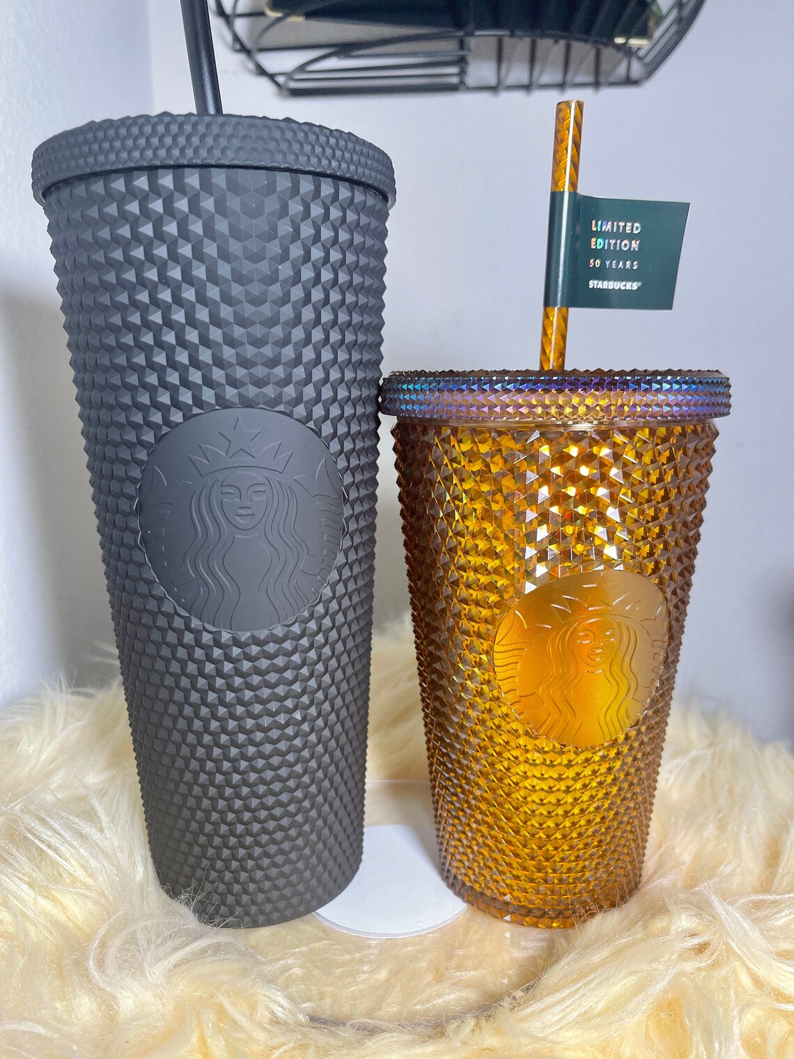 Nuevos vasos Starbucks 50th Limited Edition Studded Black Etsy