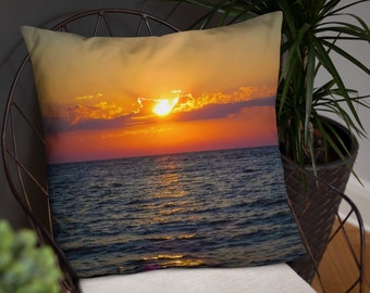 Nantucket Sunset Pillow (2 Images, Front & Back)