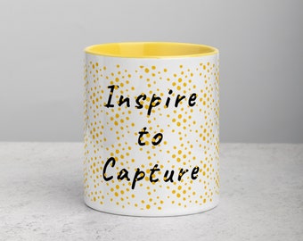 Inspire to Capture Mug with Color Inside