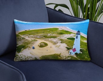 Nantucket Aerial Footage Pillow (2 Images, Front & Back)