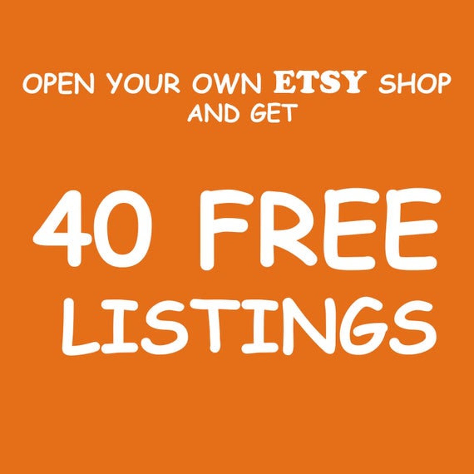40 Free Listings on Etsy for Opening a New Shop on Etsy Etsy UK
