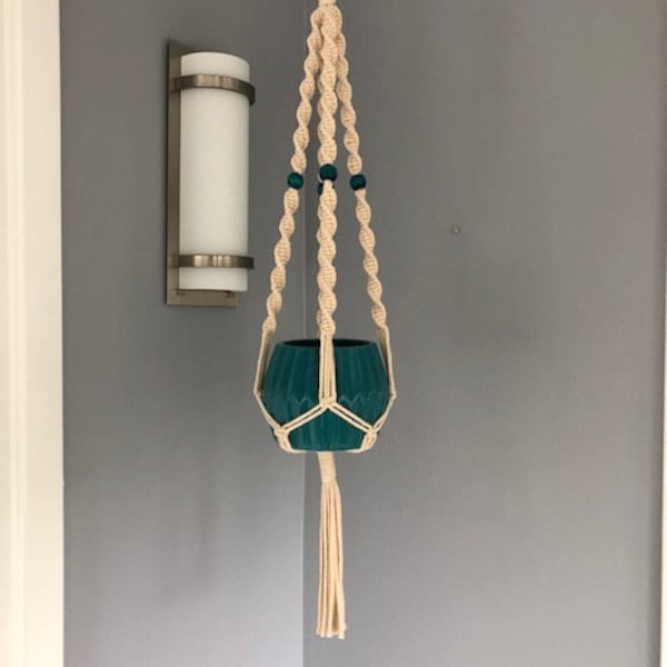 Macrame Plant Hanger, 38" plant hanger