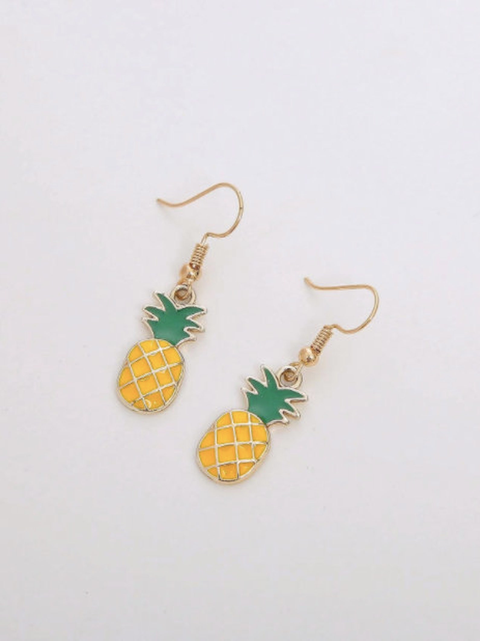 Pineapple Drop Earrings Etsy