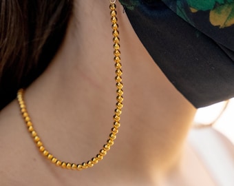 Face Mask Chain, Beaded Face Mask Chain, Gold Mask Chain, Face Mask Necklace, Chain Face Mask, Kids Face Mask Chain, Women’s Face Mask Chain