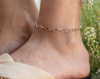 Gold Anklet Bracelet, Anklet for Women, Anklet Gold, Anklets, Anklet Bracelet, Gold Ankle Bracelet, Chain Anklet, Jewelry, Anklet for Kids