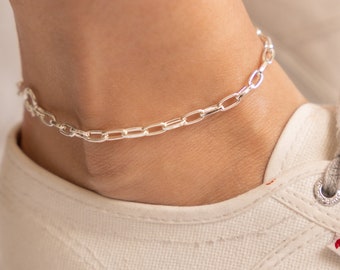 Silver Anklet Bracelet, Anklet for Women, Anklet Silver, Anklets, Anklet Bracelet, Ankle Bracelet, Chain Anklet, Jewelry, Anklet for Kids