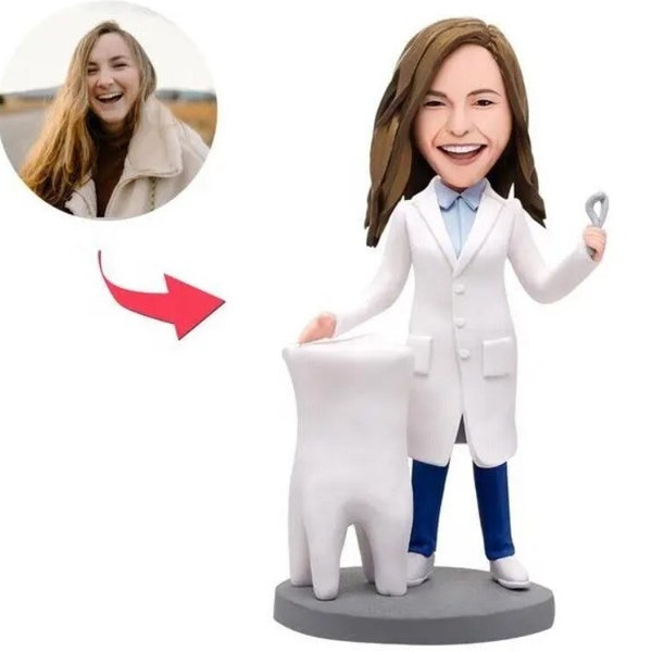 Dentist Nurse Bobblehead - Dental Hygienist Figurine Gift main image 1