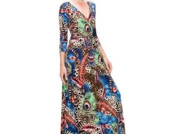 peacocks long dresses